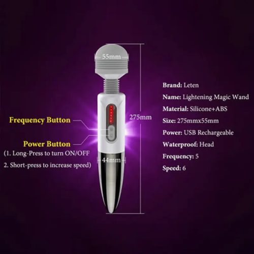 Lightning Powerful Magic Wand Vibrator Main 6